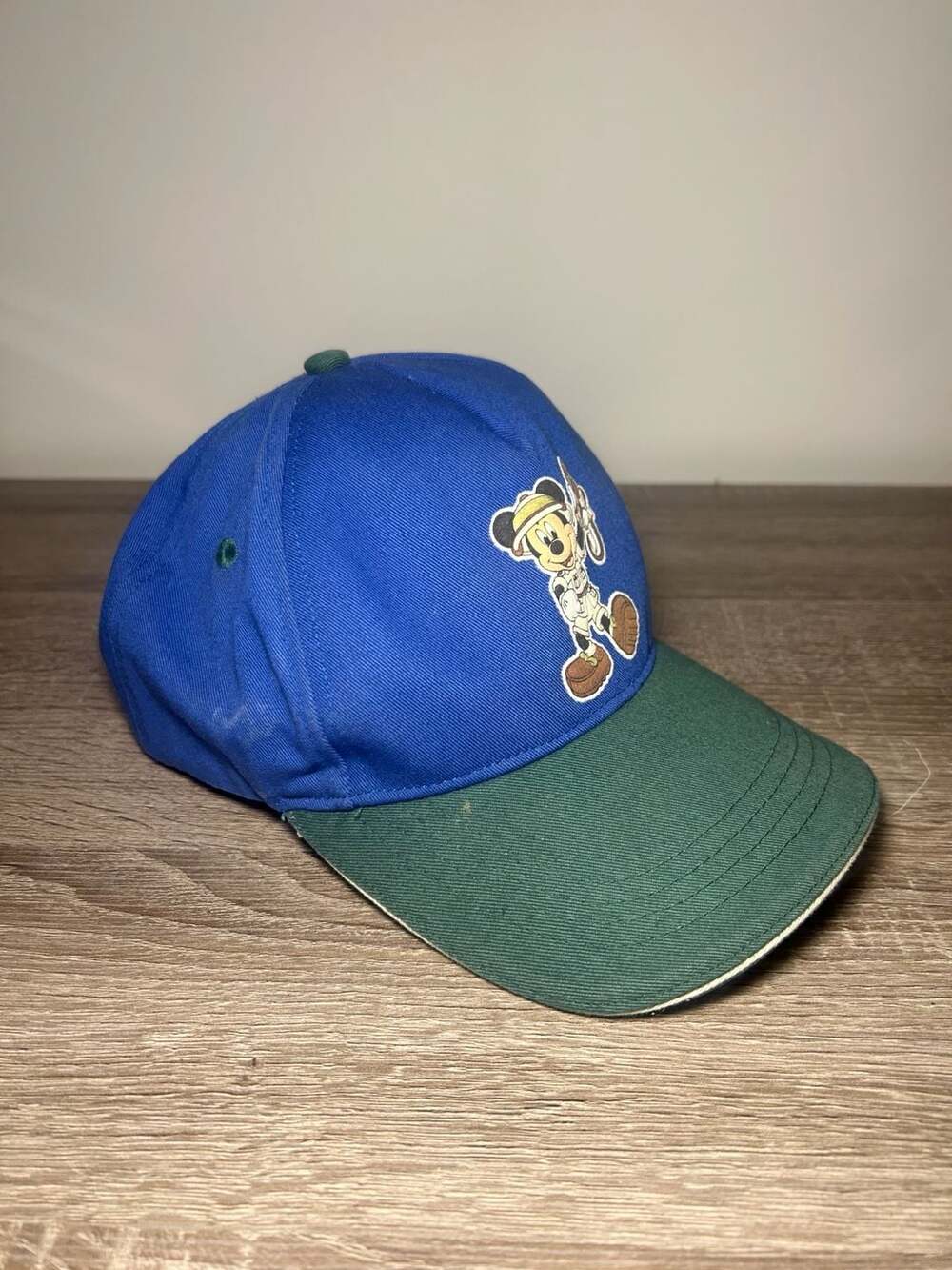 Disney Animal Kingdom Mickey Mouse Safari Baseball Hat Blue Green